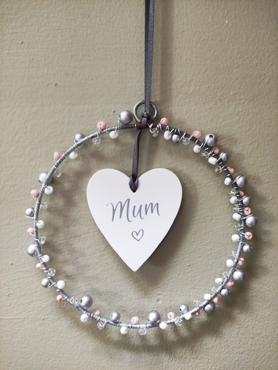 Beaded Heart Decoration (Mum)