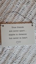 Load image into Gallery viewer, Hanging ceramic friendship plaques - Various
