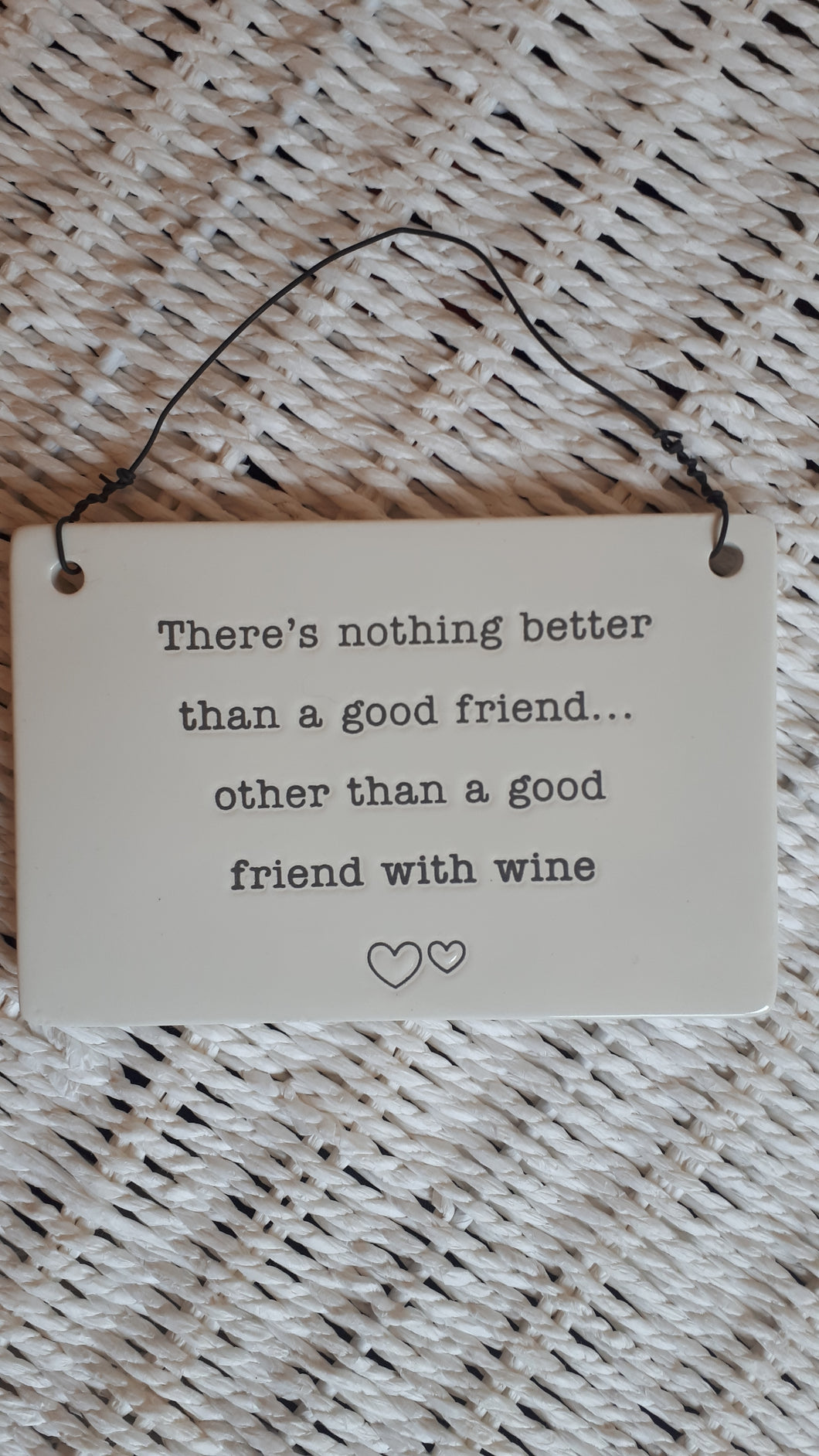 Hanging ceramic friendship plaques - Various