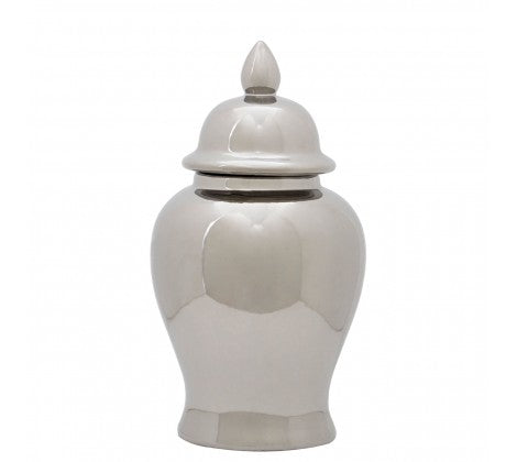 Silver Ceramic Jar